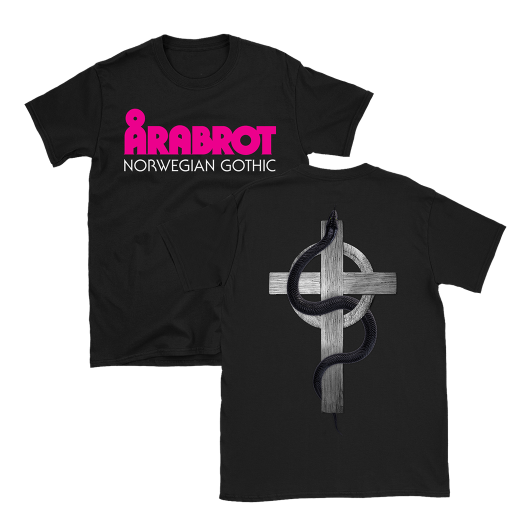 Serpent & Cross Double Sided T-Shirt - Black