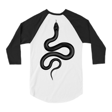 Load image into Gallery viewer, Black Serpent Raglan - White/Black
