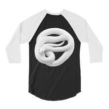 Load image into Gallery viewer, Coiled Serpent Raglan - Black/White
