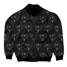 Load image into Gallery viewer, Serpent &amp; Cross Reversible Bomber Jacket - Black
